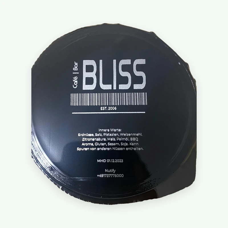 Nutify tub with the logo of Bliss Café | Bar
