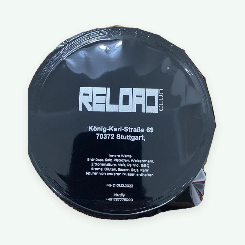 Nutify tub with the logo of Reload Club