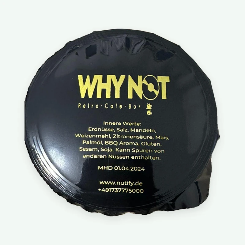 Nutify tub with the logo of Why Not Retro-Café-Bar