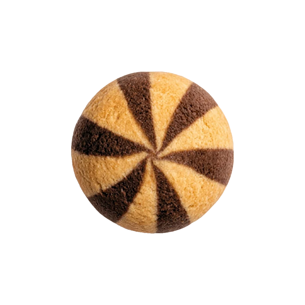 The Choc – single two-tone cookie from above